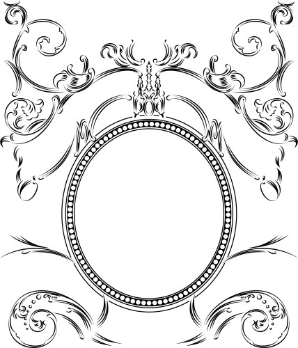 Oval vintage frame Royalty Free Vector Image - VectorStock