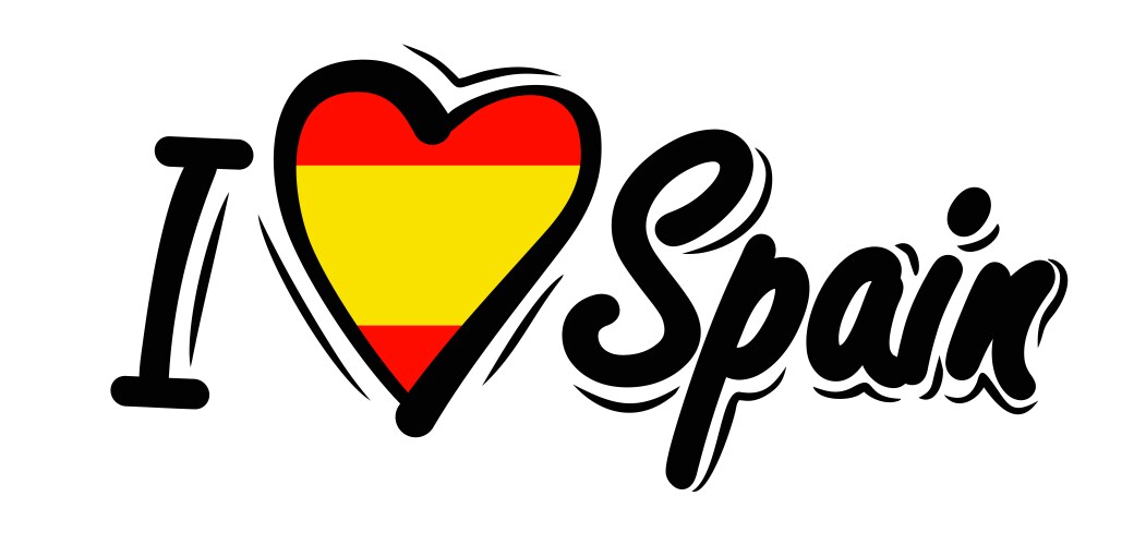 I love spain vector image