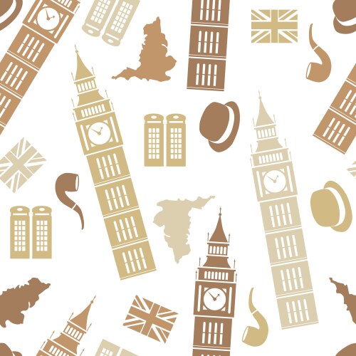 English Patterns Designs Vector Sketch england seamless pattern Royalty Free Vector Image