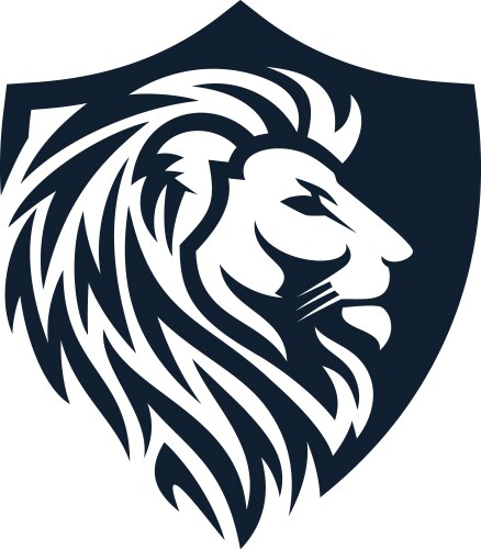 Lion Emblem Logo Vector Image