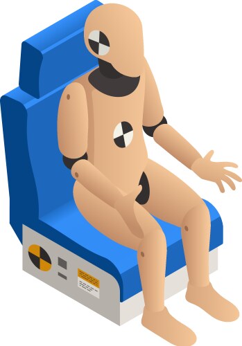 Crash test infographics Royalty Free Vector Image