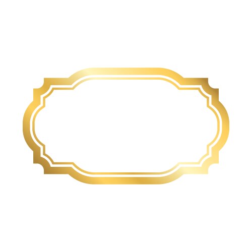 Gold frame simple golden white Royalty Free Vector Image
