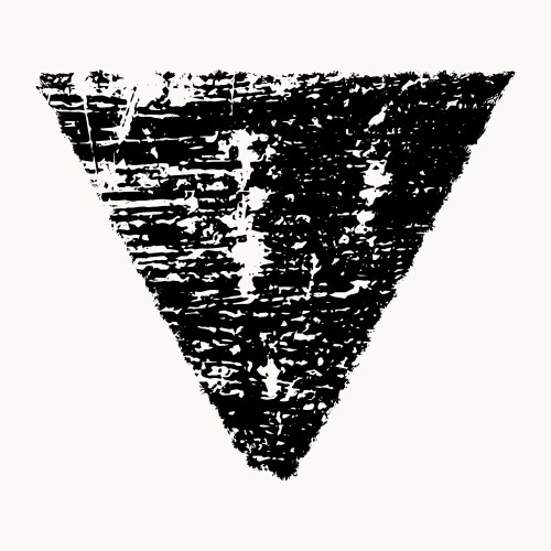 Grunge triangle logo Royalty Free Vector Image