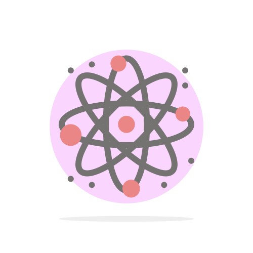 Physics react science abstract circle background vector image