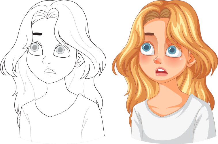 A Cute Girl Character Royalty Free Vector Image