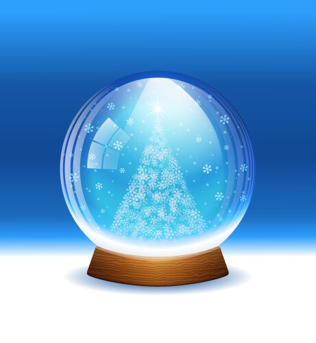 Snow globe Royalty Free Vector Image - VectorStock