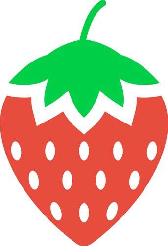 Strawberry icon on white background flat style Vector Image