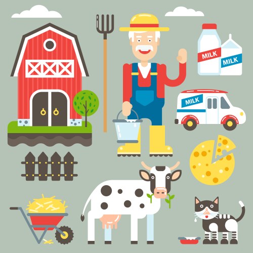 Farm banner set Royalty Free Vector Image - VectorStock