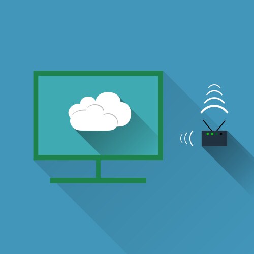 Concept of wireless cloud network and distributed vector image