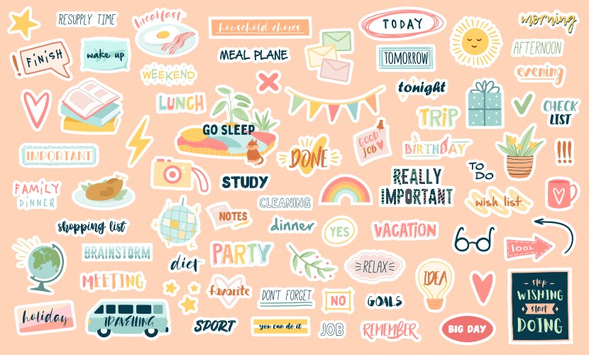 Scrapbook Stickers Vector Images (over 17,000)