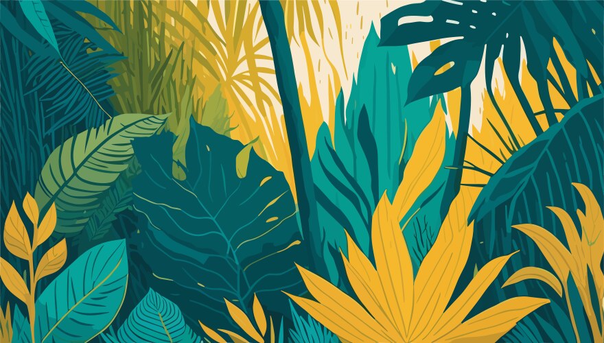 Tropical Rainforest Art Vector Image