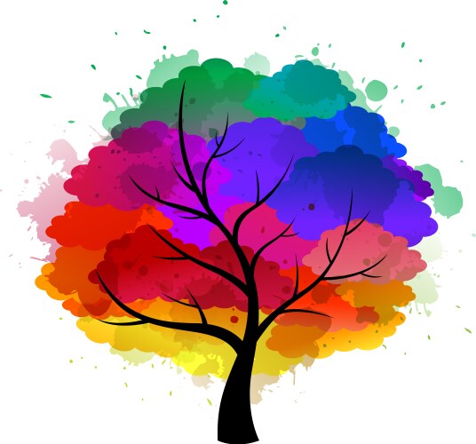 Abstract colorful tree Royalty Free Vector Image