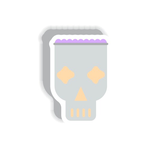 In flat design halloween icon Vector Image