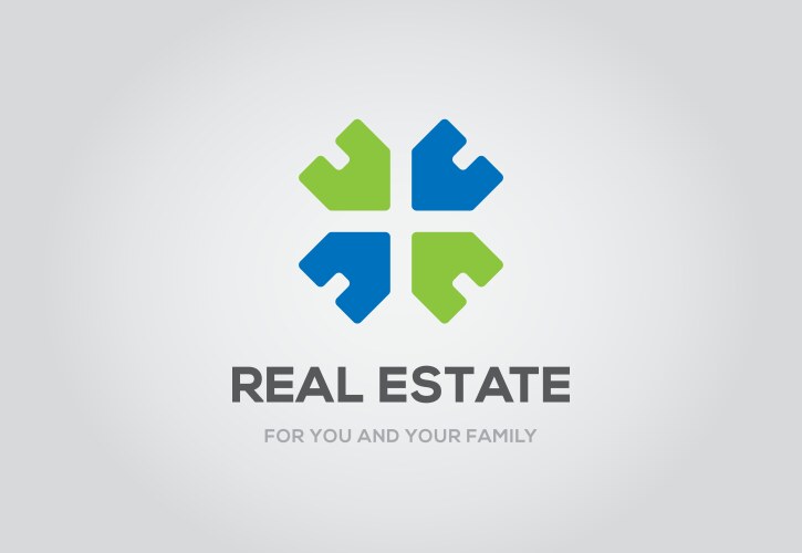 Template logo for real estate agency or cottage vector image