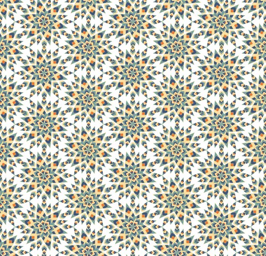 Radial geometric floral pattern Royalty Free Vector Image