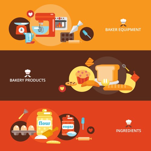 Bakery banners set Royalty Free Vector Image - VectorStock