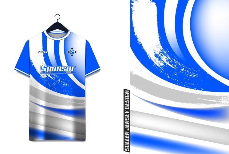 Soccer jersey design template Royalty Free Vector Image