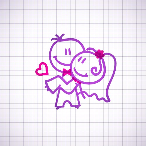 Wedding couple Royalty Free Vector Image - VectorStock