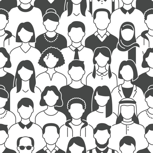 Diverse crowd of people Royalty Free Vector Image