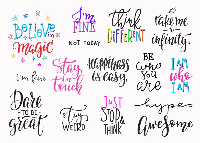 Elegant Lettering Photography Set Vector Image