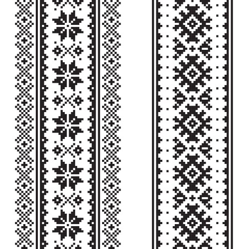 Winter folk art seamless pattern christmas Vector Image