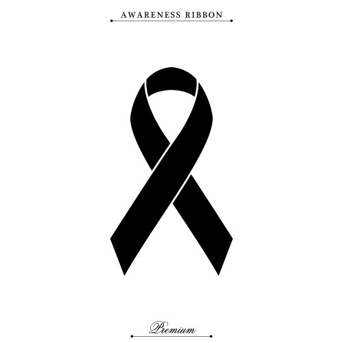 Mourning Awareness Ribbon Vector Image