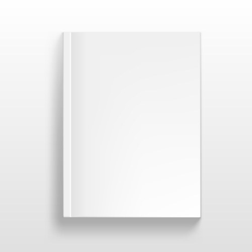 Blank close magazine with soft cover on white vector image