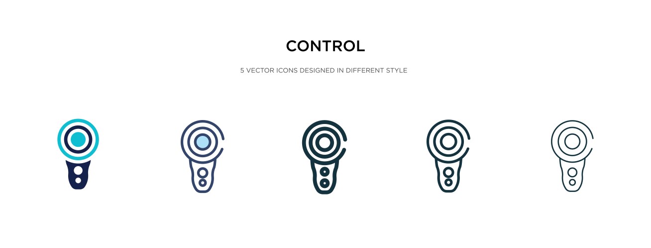 Control icon in different style two colored vector image