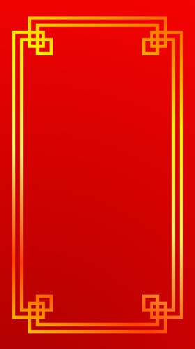 Red background with traditional chinese border Vector Image