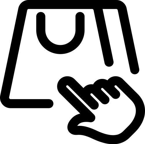 Drag the pointer over bag to choose vector image