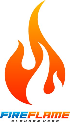 Flame logo design fire template blaze icon – Royalty-Free Vector ...