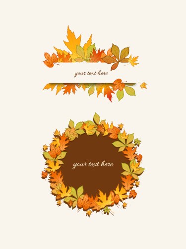 Autumn leaves frame vector image