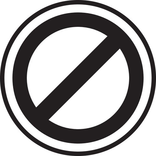 Prohibition symbol Vector Image
