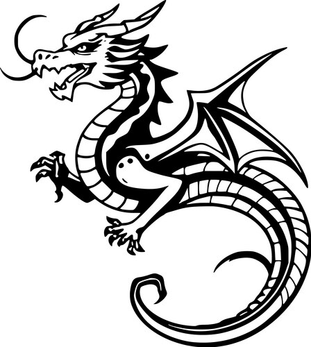 Majestic Dragon Vector Image