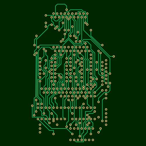 Microchip background electronics circuit eps10 vector image