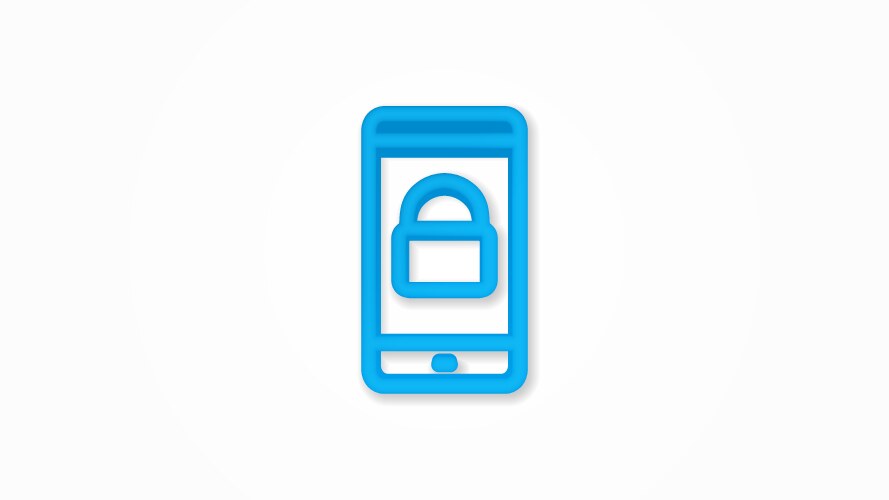 Smartphone device password digital data secure vector image
