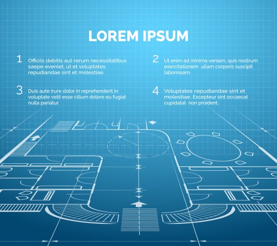 Blue architectural background Royalty Free Vector Image