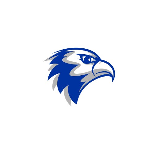 Falcon Head Emblem Vector Image