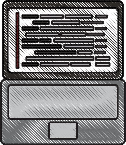 Laptop coding concept web developer programming vektorbild