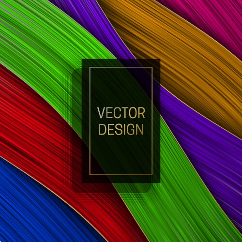 Wavy colorful layer background with rectangular vector image