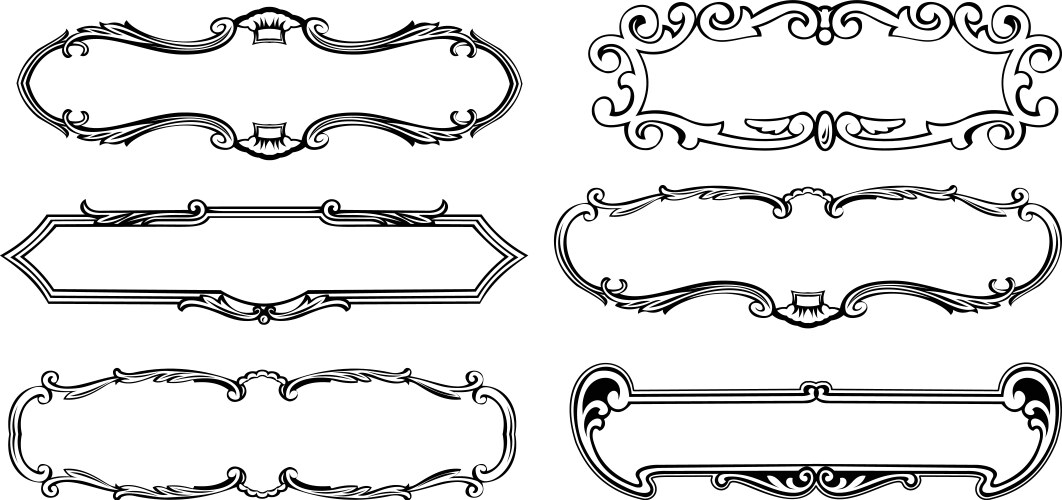 Old antique high ornate frame Royalty Free Vector Image