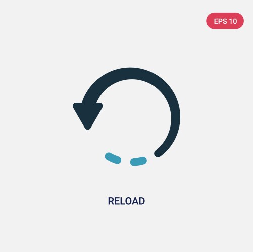 Two color reload icon from user interface concept vektorbild