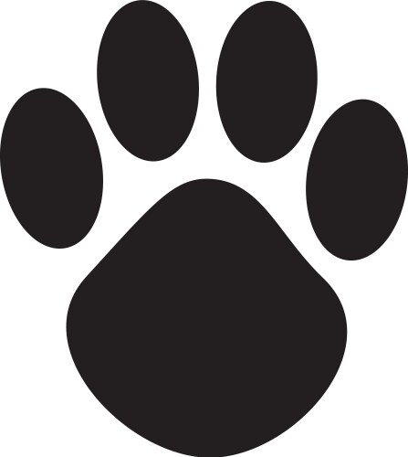 Cartoon Paw Print Vector Image