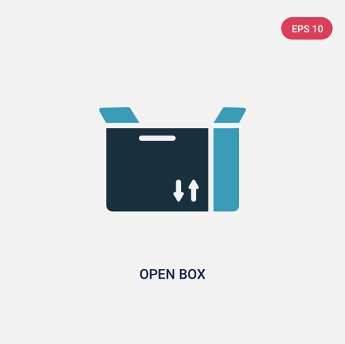 Two color open box icon from user interface vektorbild