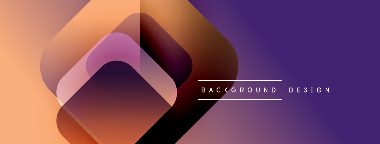 Abstract geometric shapes overlap creating vector image