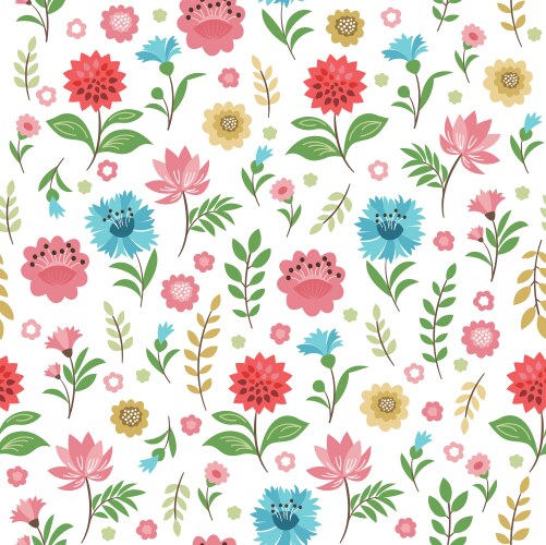 Floral Seamless Pattern Vector Image