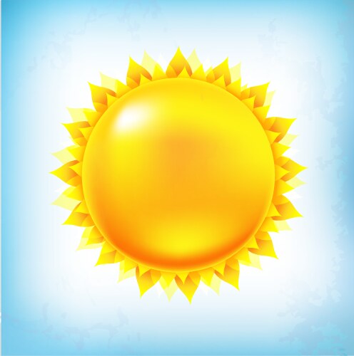 Vintage sun with sky vector image