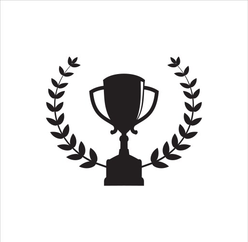 Trophy logo iconchampions icon Royalty Free Vector Image