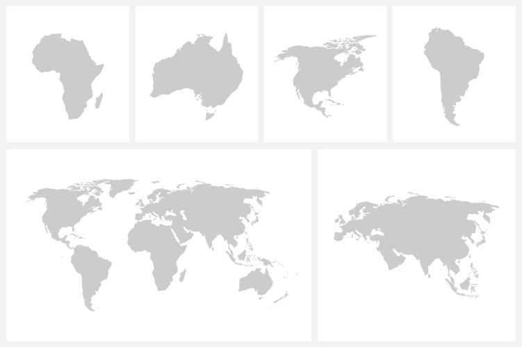 World map green template Royalty Free Vector Image