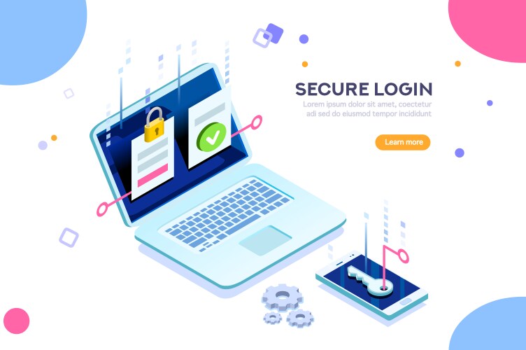 Secure Identity Authentication vector image